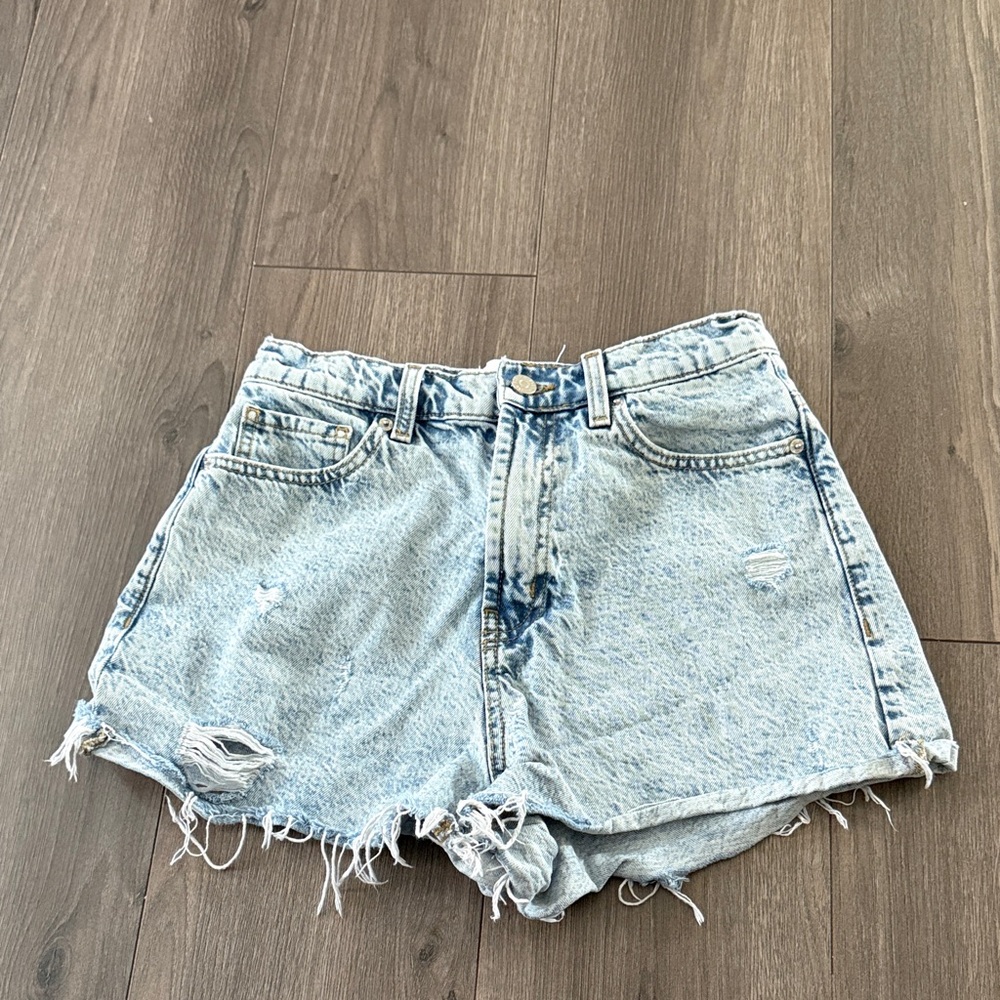 BDG Light Wash Distressed Denim Jean Shorts